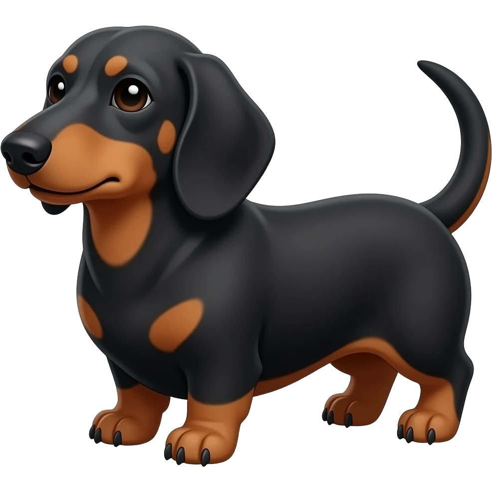 haz un emoji de un perro salchicha gordo emoji