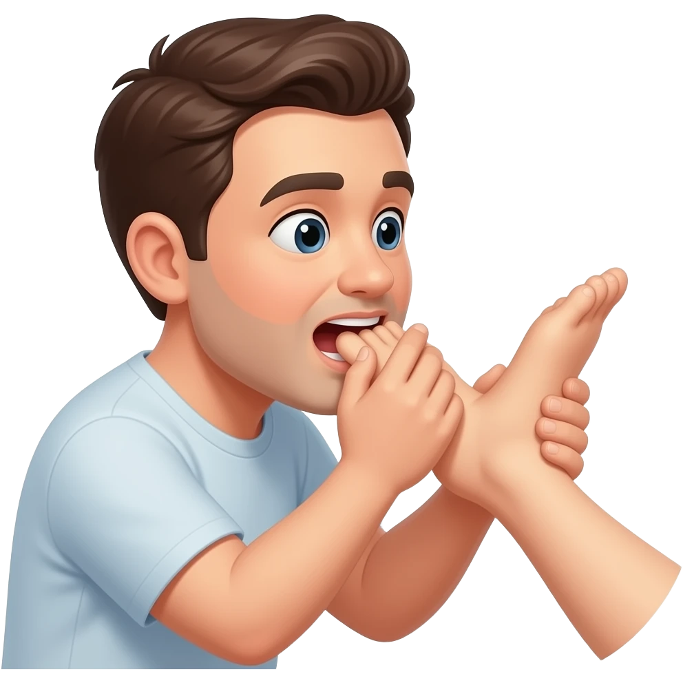 Homme mange pieds de femmes emoji