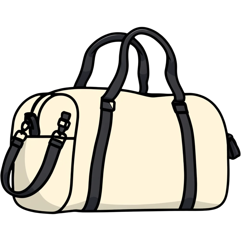 all black duffle bag with black strap emoji
