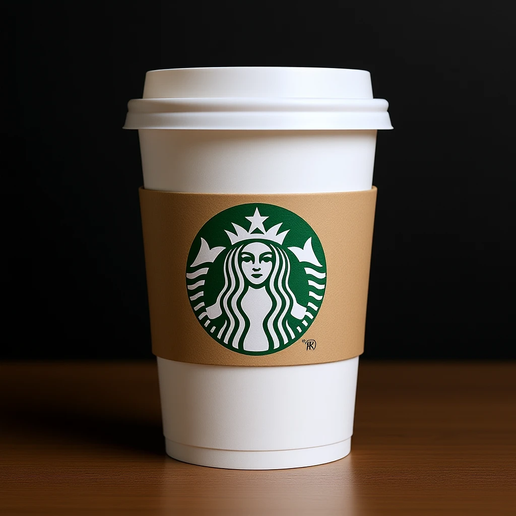 realistic Starbucks coffee cup emoji