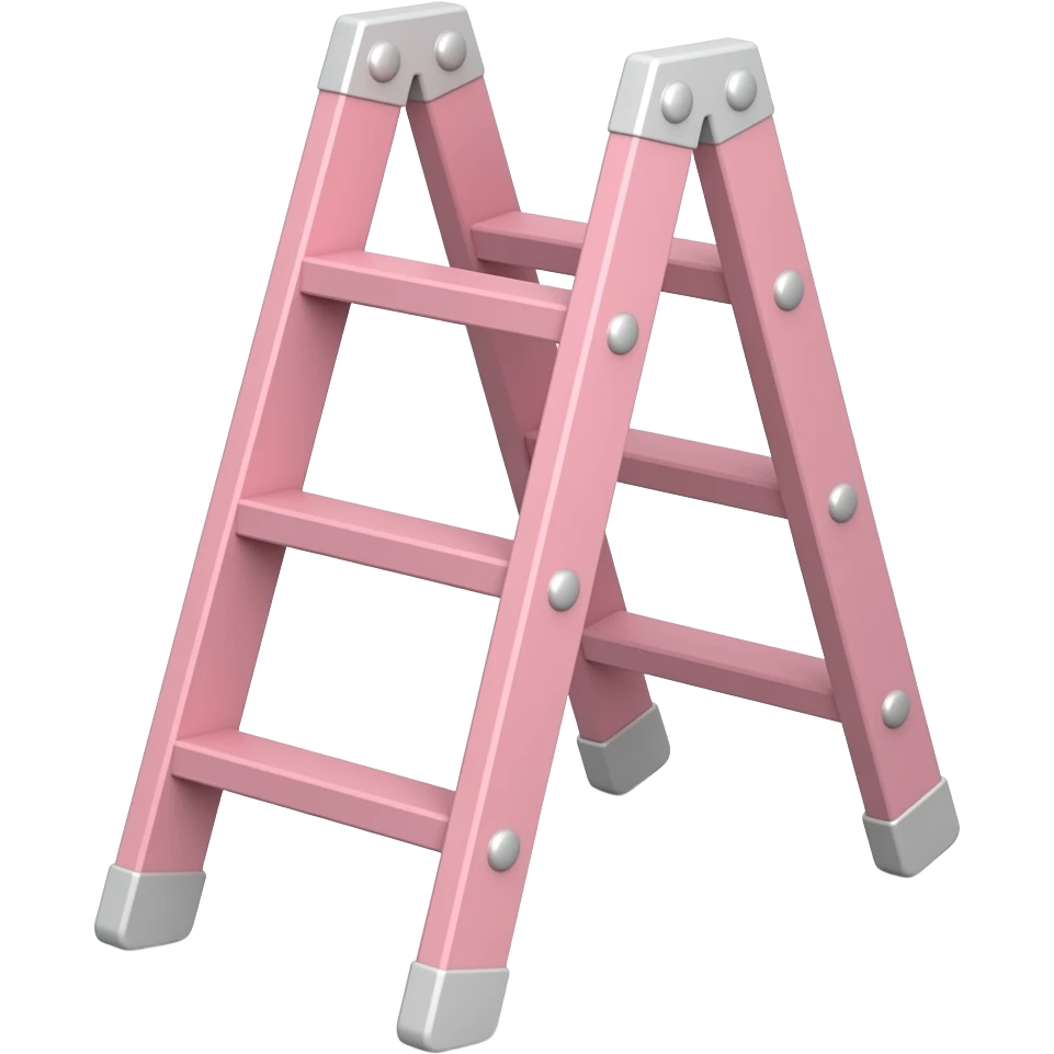Pink step ladder emoji