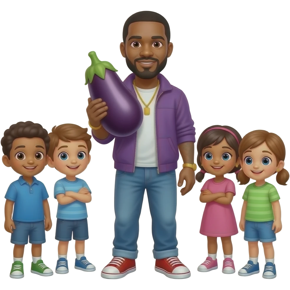 diddy eggplant and kids emoji