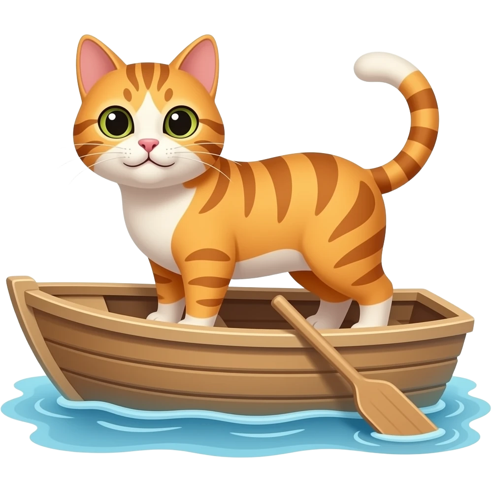 cat on a boat emoji