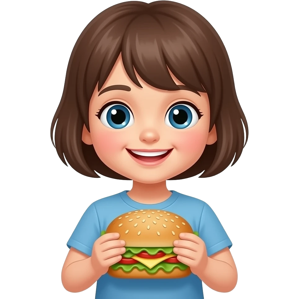 kid holding sandwiches emoji