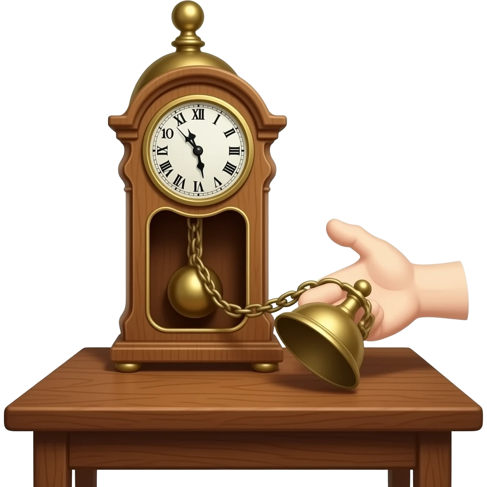 clock waiting for someone to drag emoji