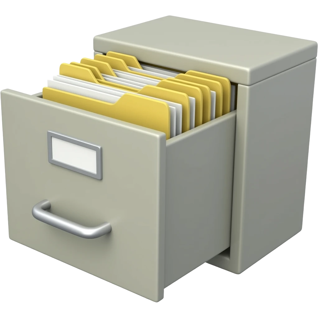 archivador con carpeta archivos emoji