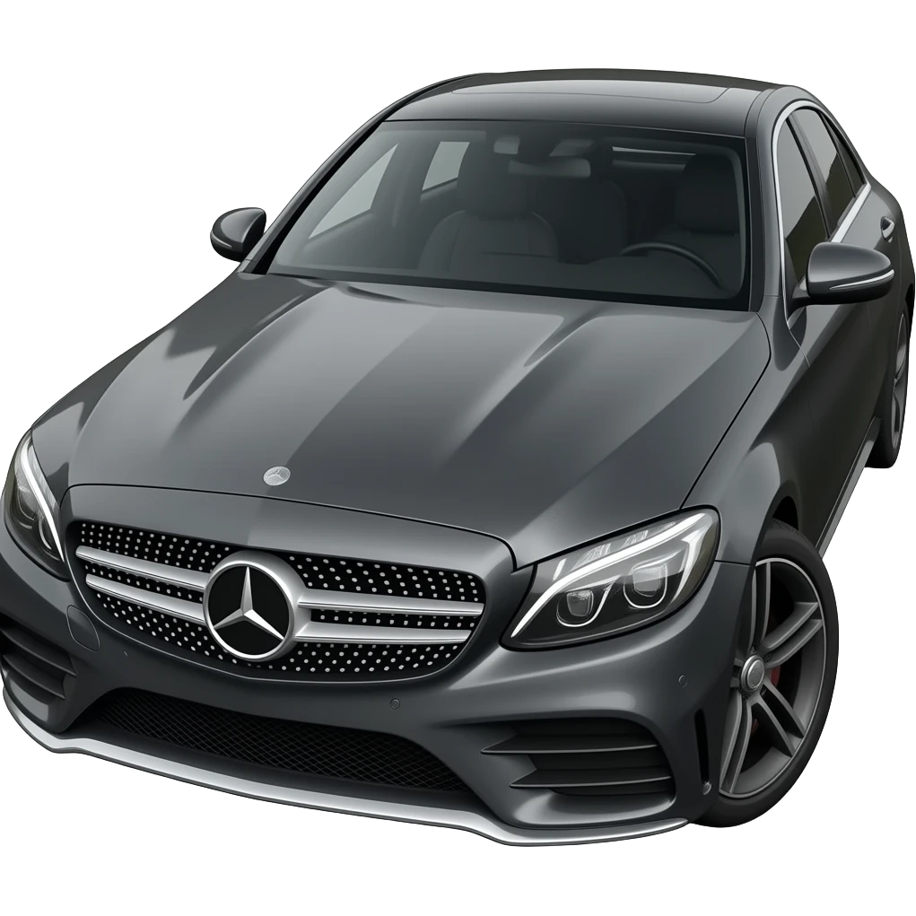 dark Graphite Grey Metallic mercedes c class w205 looking at it from an 30 degree angle emoji