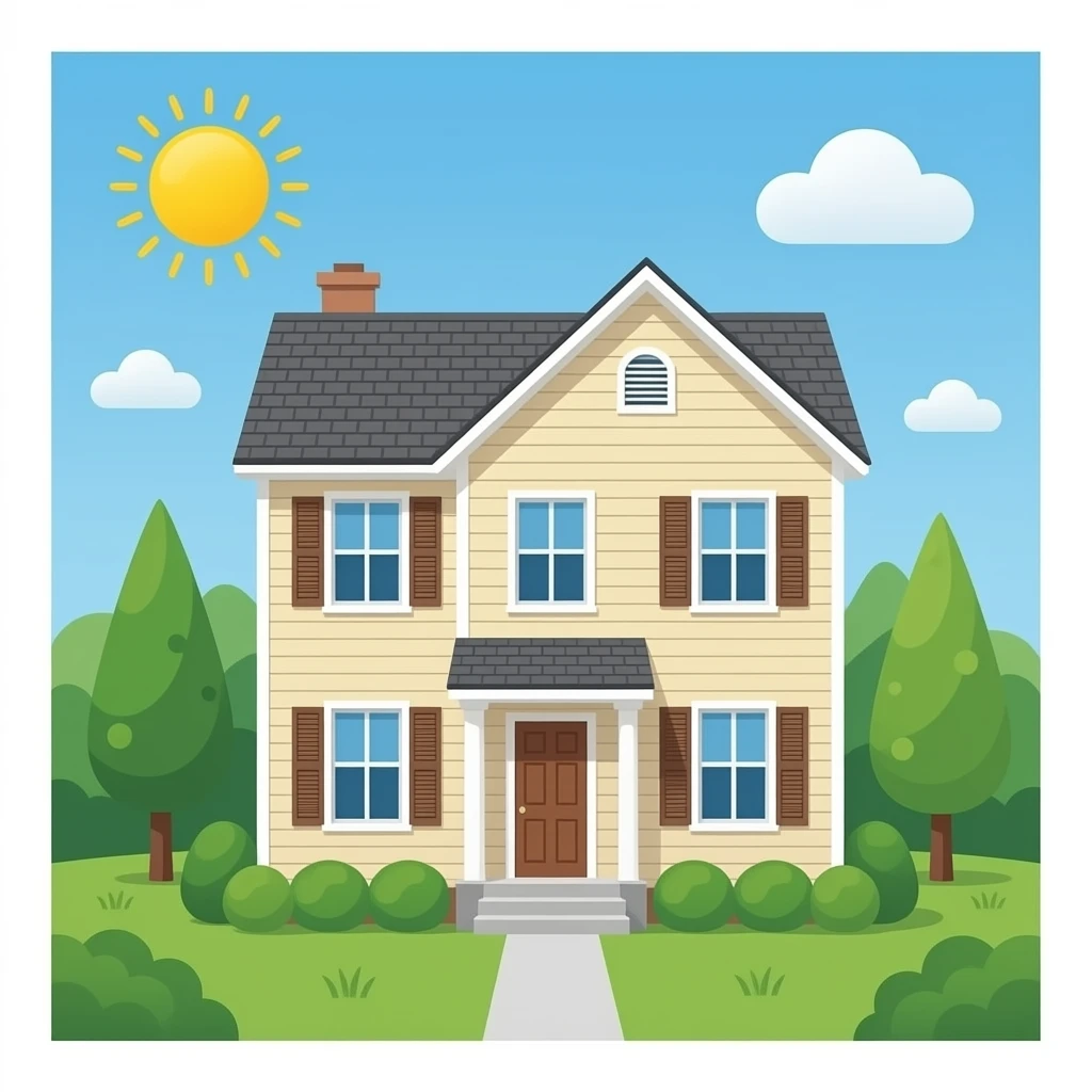 Two-story house emoji