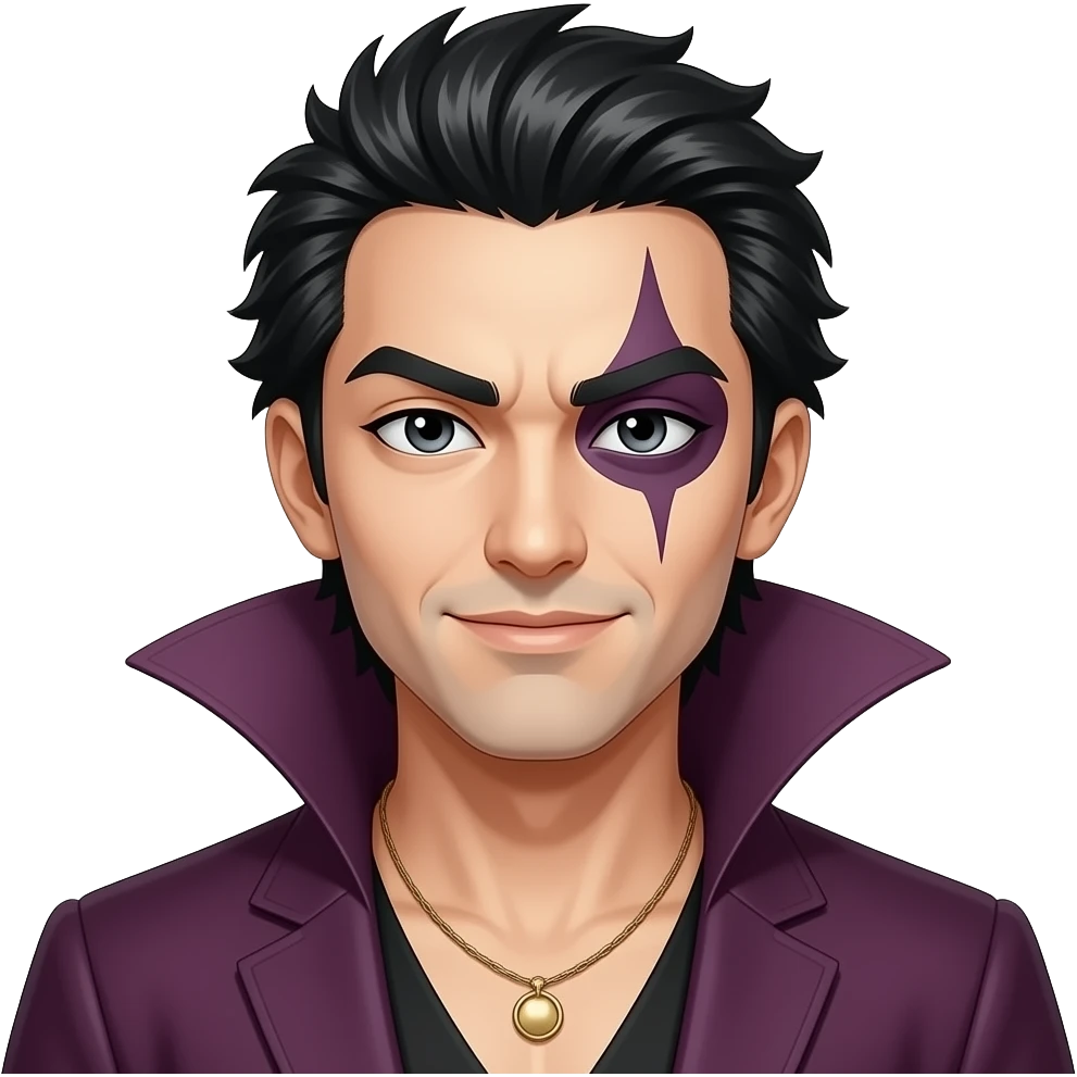 A handsome man looking like some kibetsu ji muzan villan in full attitude emoji