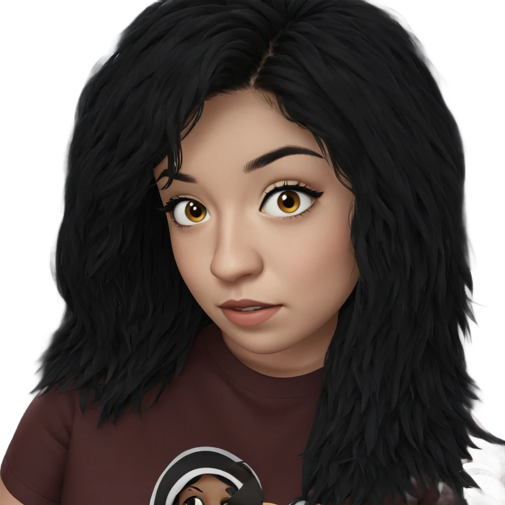 black-haired girl in car emoji