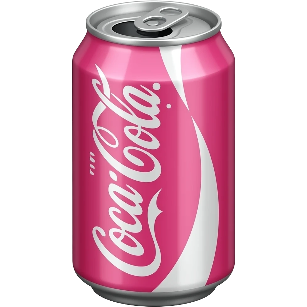 Pink tall Soda CAN emoji