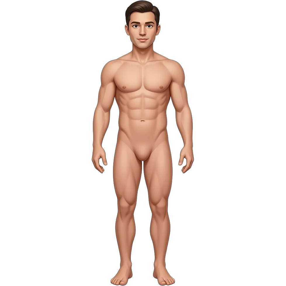 A full body of a naked man from head to toe With no clothes on emoji
