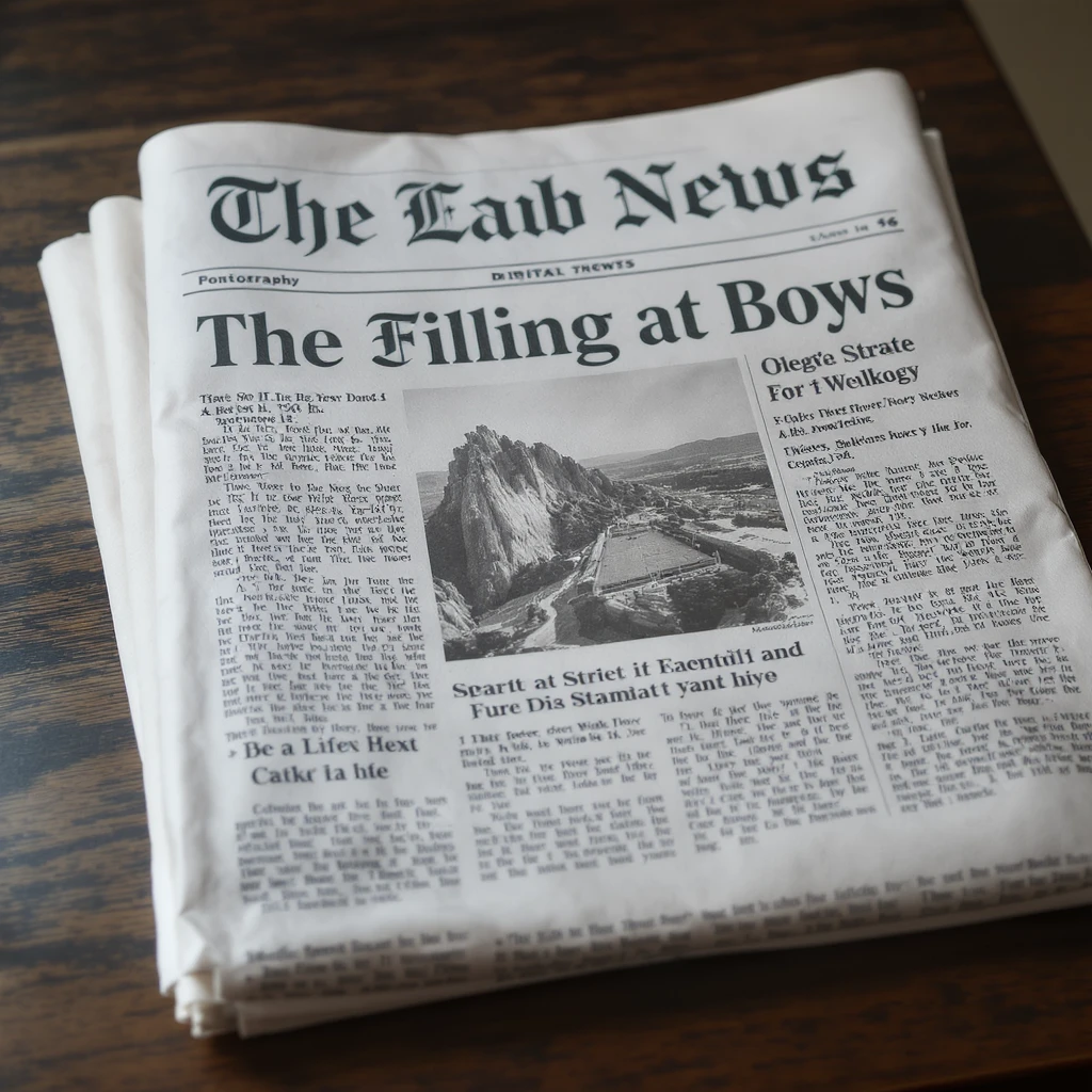 a classic newspaper, folded, with visible headlines, realistic style emoji