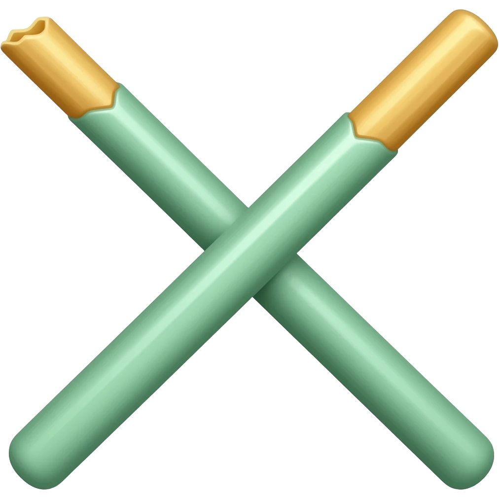 Mint one Pocky stick not biten emoji