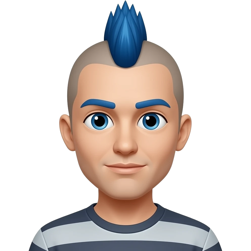 blue mohak emoji