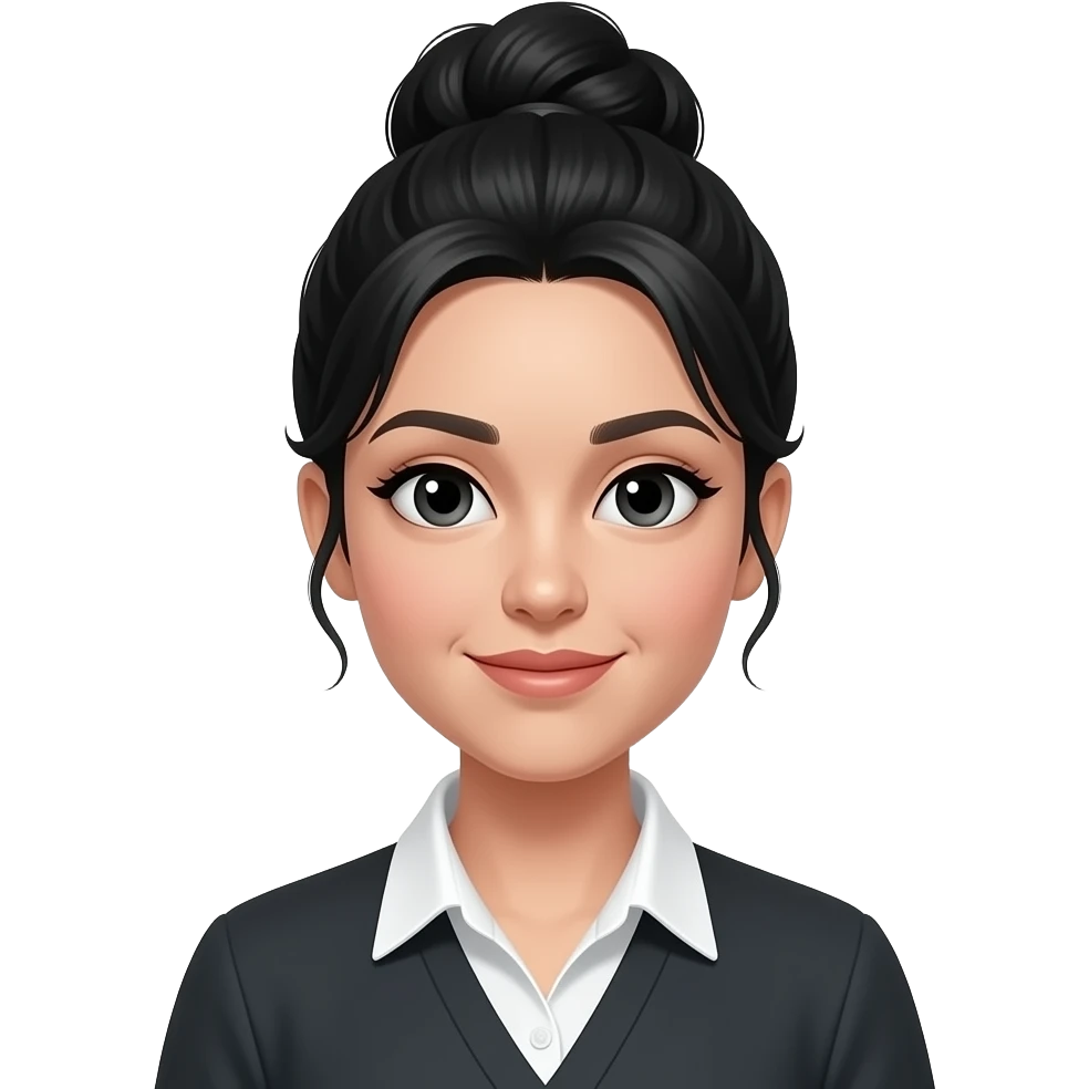Can you make her black and with a updo? Keep what she is wearing please! emoji