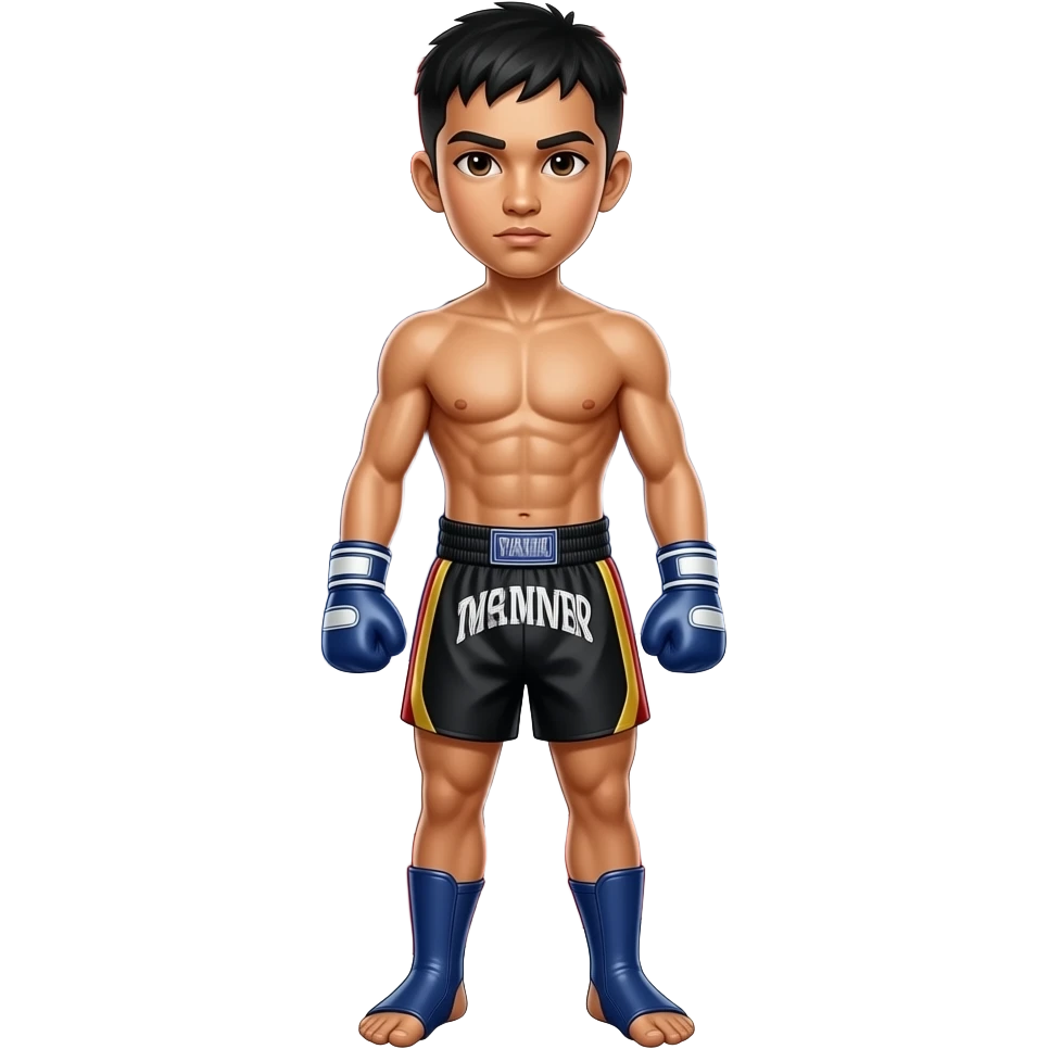 Muay thai fighter thailand background emoji