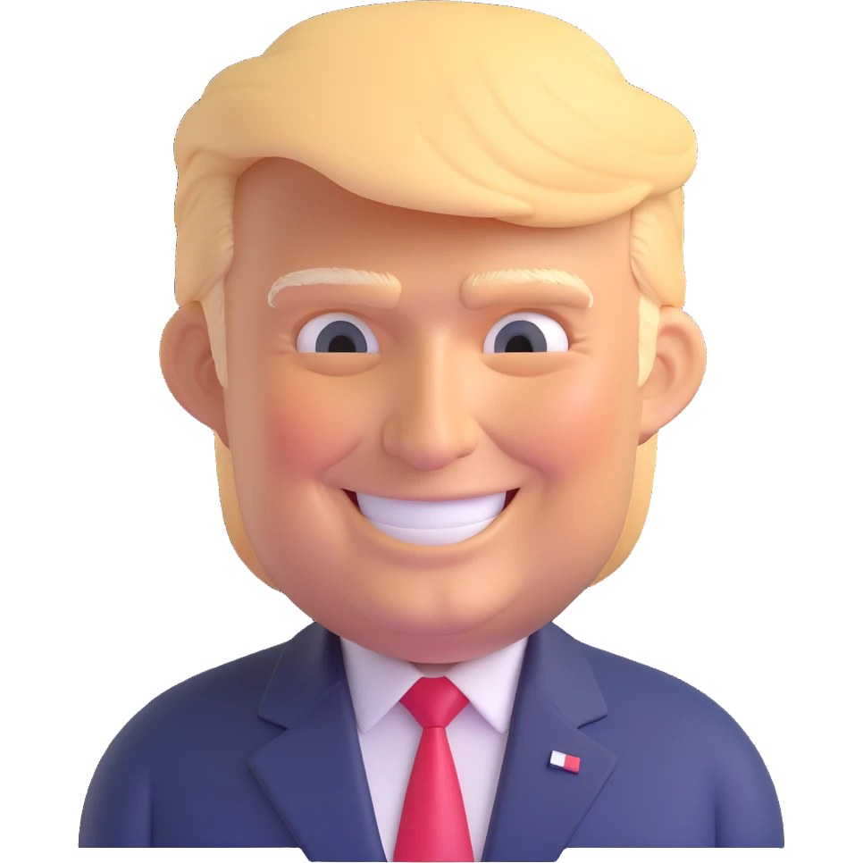 President Trump happy emoji