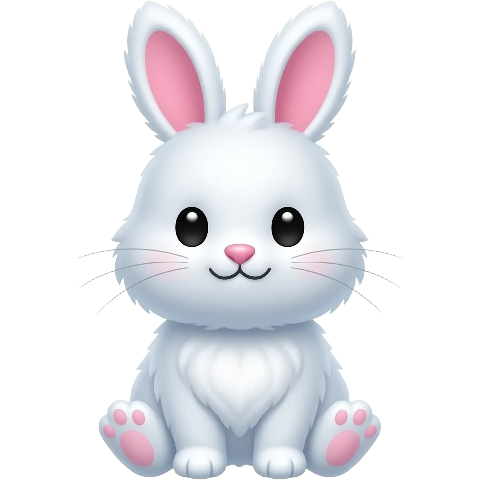 Cotton candy bunny fluffy :3 emoji