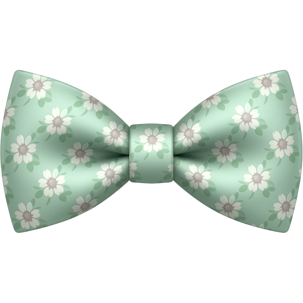 Coquette mint bowtie emoji