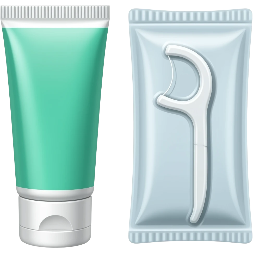 toothpaste and Floss emoji