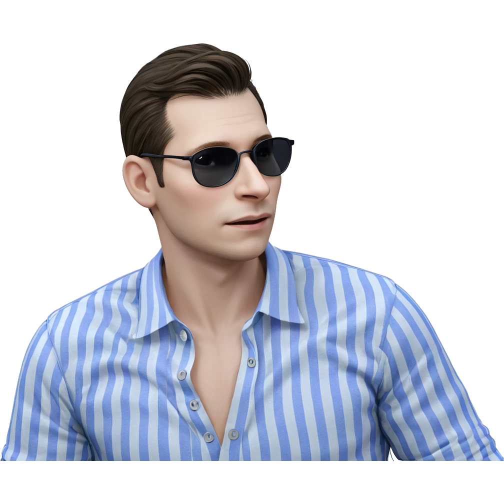 boy in striped shirt outdoors emoji