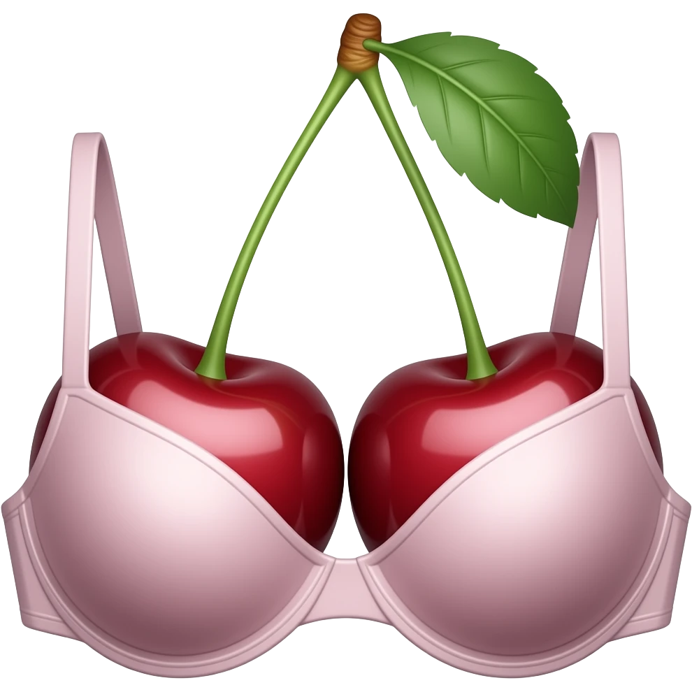 Cerise avec soutien gorge emoji
