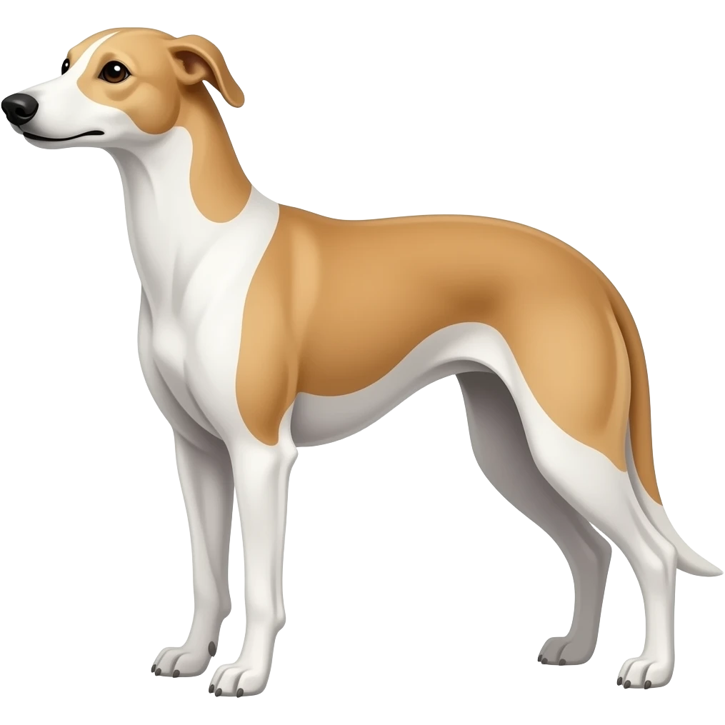 Whippet dog vector emoji