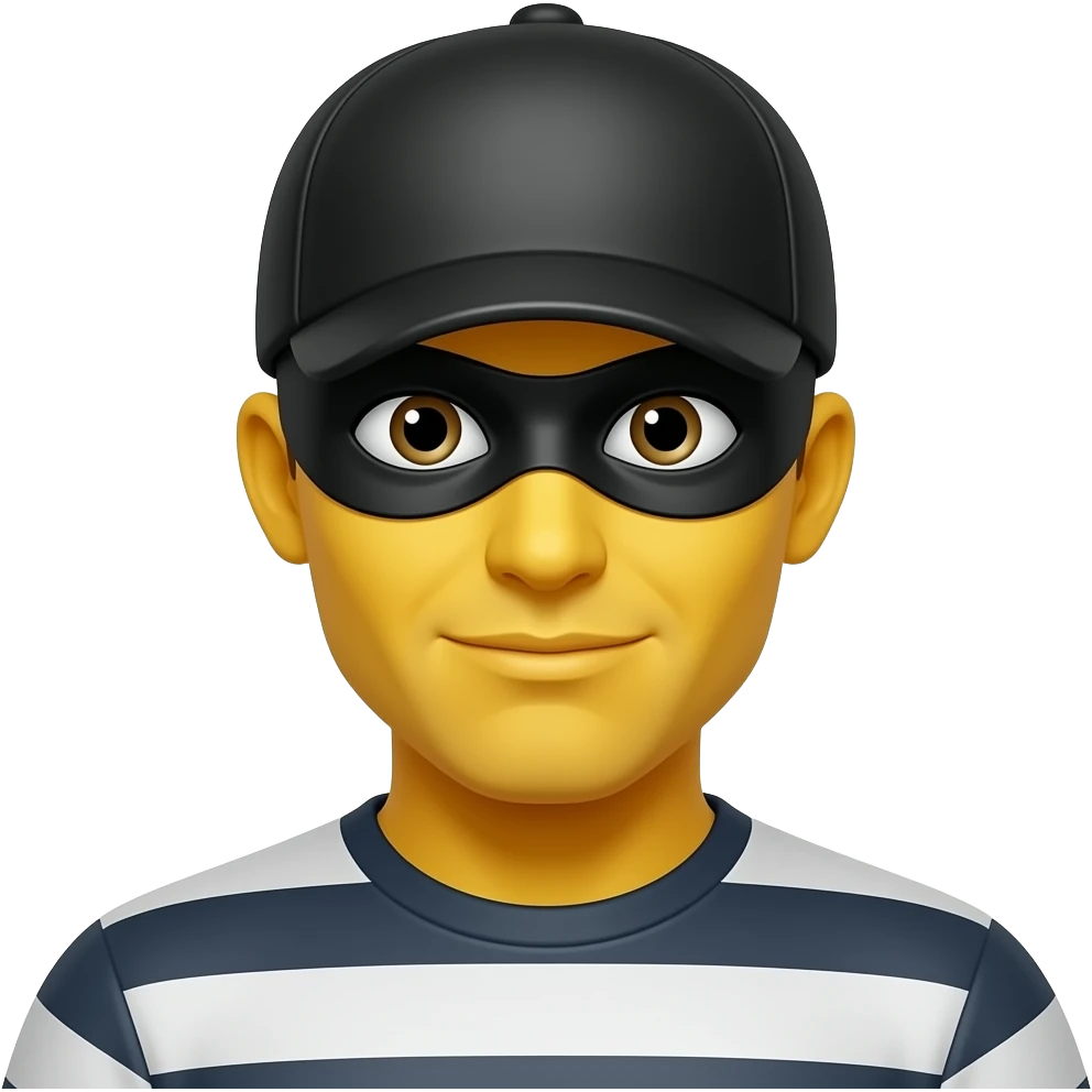 Robber emoji yellow skin emoji
