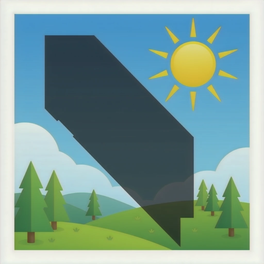 Black Nevada outline emoji