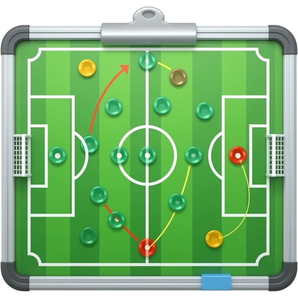 soccer field tactics magnetic board with little magnets emoji