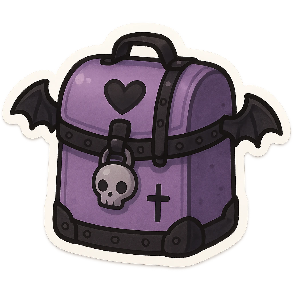 Purple goth object emoji