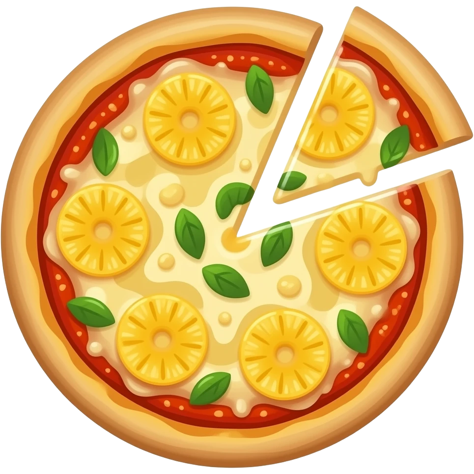 अनानास पिज्जा। emoji