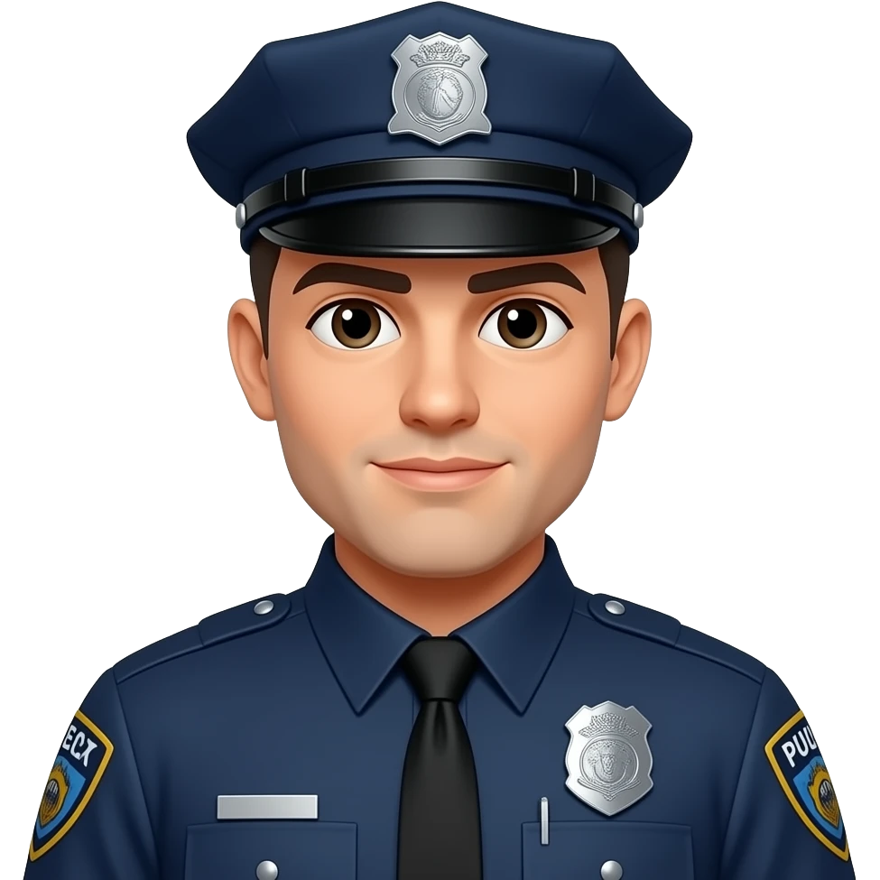 cop, no beard emoji