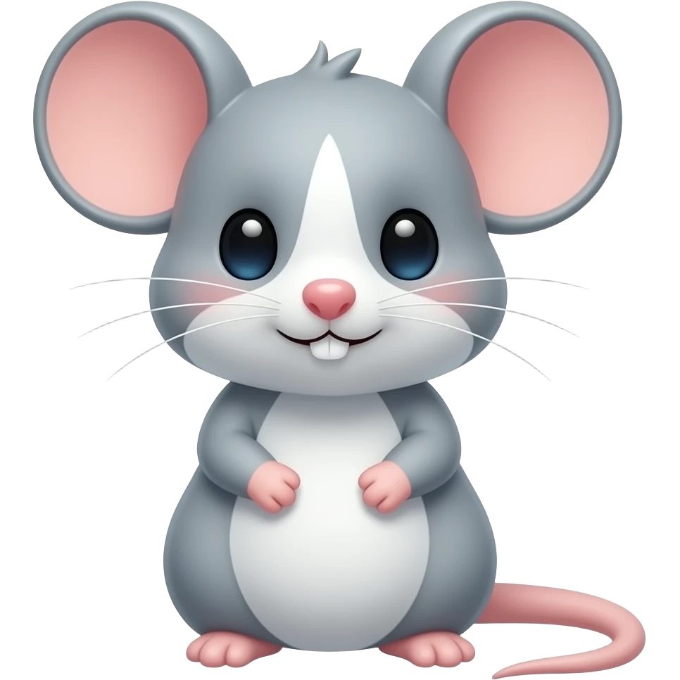 cute girly mice with  just one big ear emoji