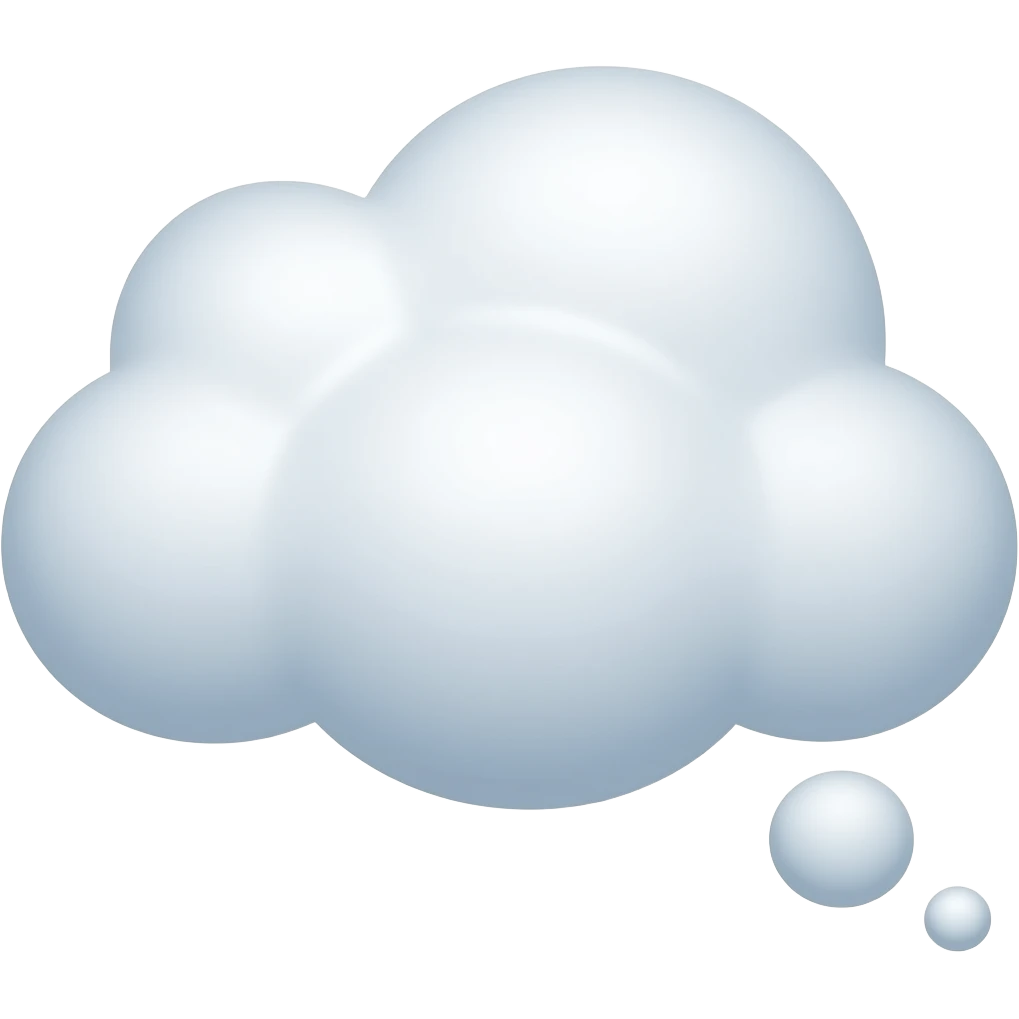 nube de pensamiento emoji