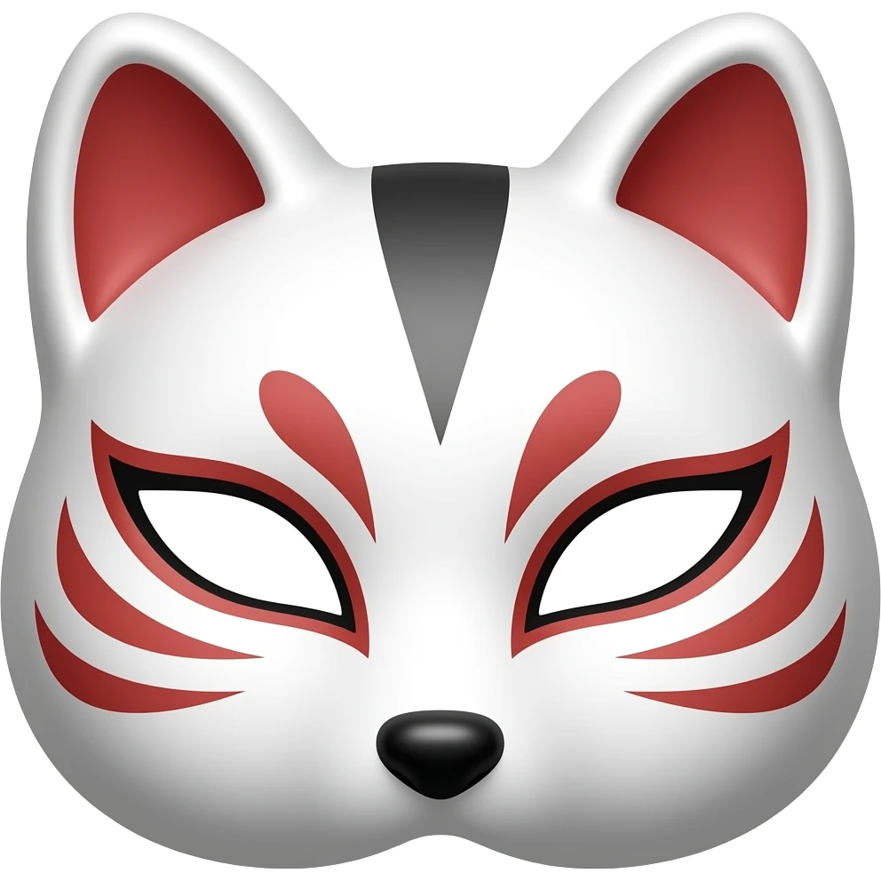 Make a kistune mask emoji