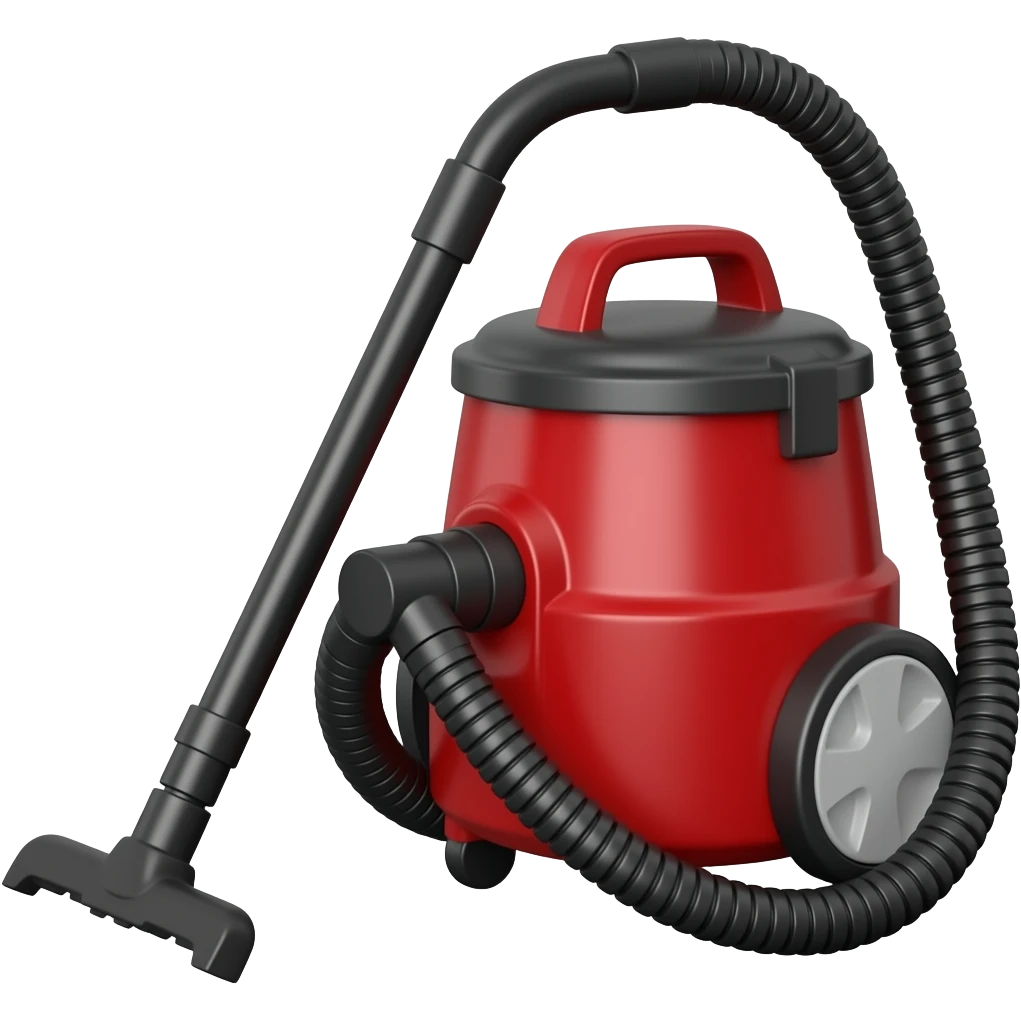 Red and black shop vac emoji