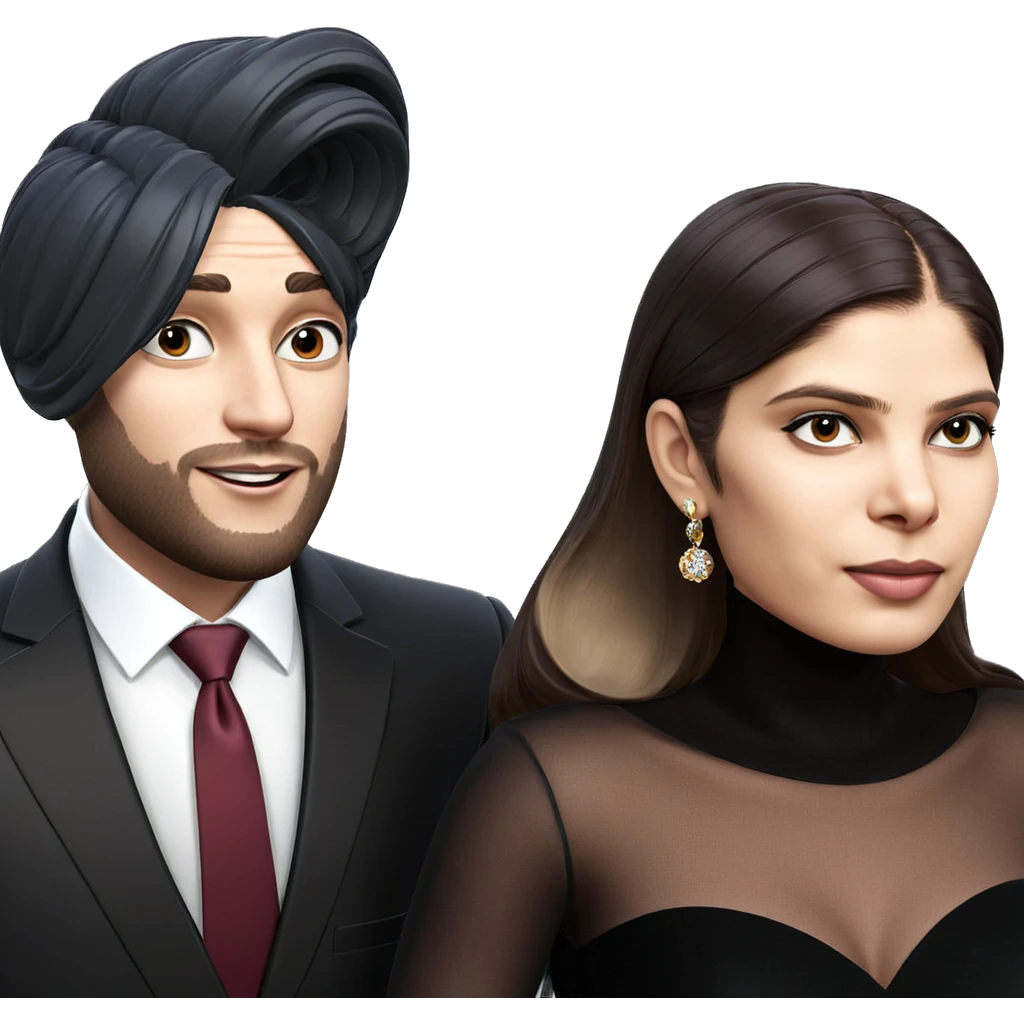 formal couple in elegant attire emoji