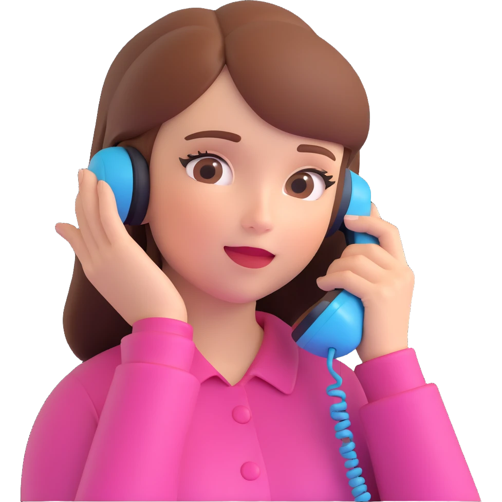 girl talking on phone bedroom background, close up pose emoji