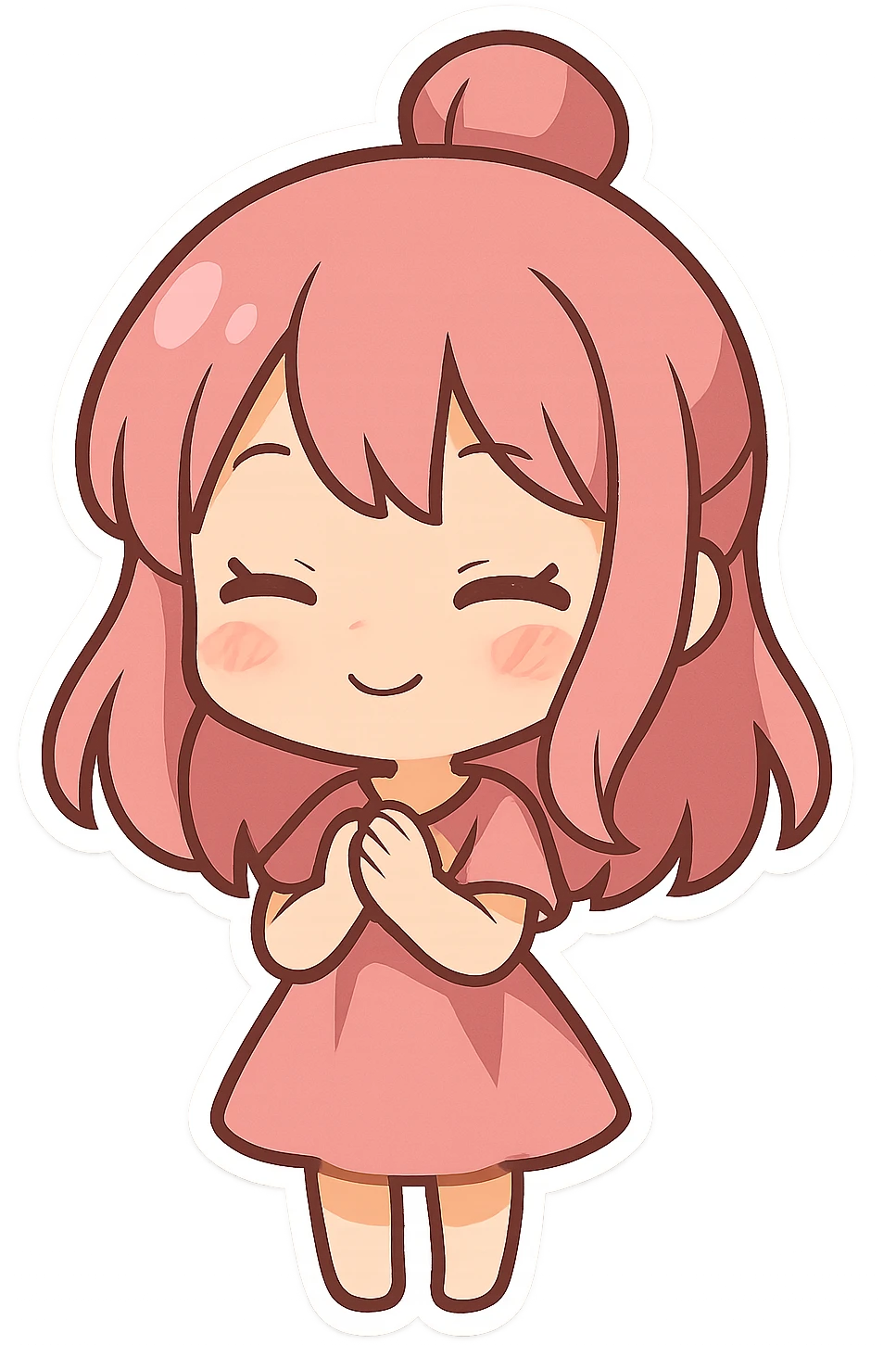 remove background, pink emoji