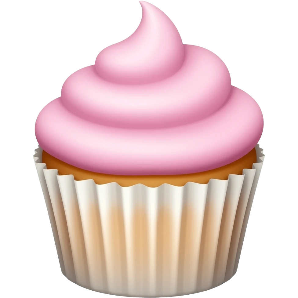 Cupcake with pink icing emoji