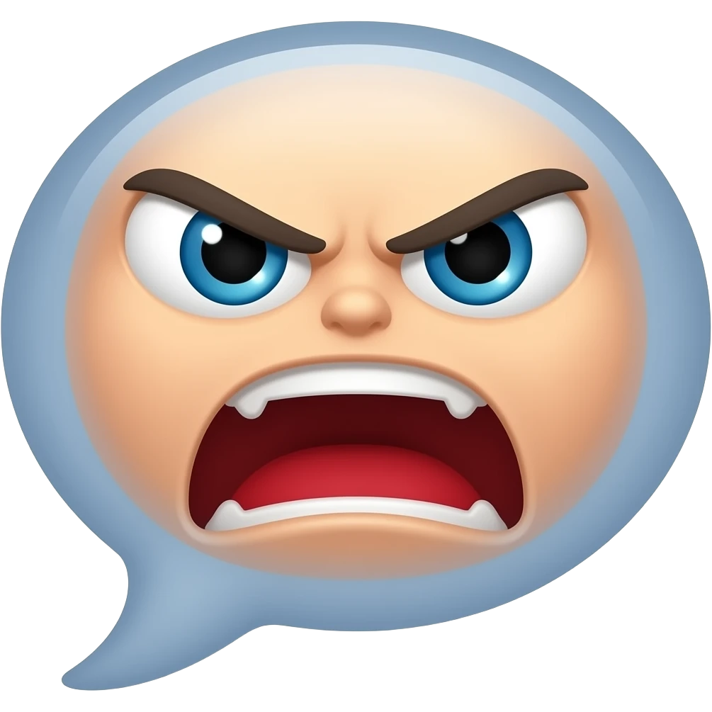 represent angry cussing in the speech bubble emoji