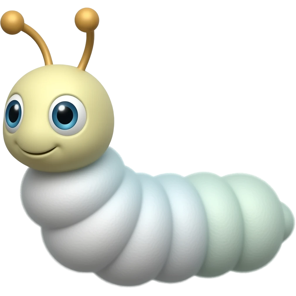 cotton candy the Caterpillar emoji