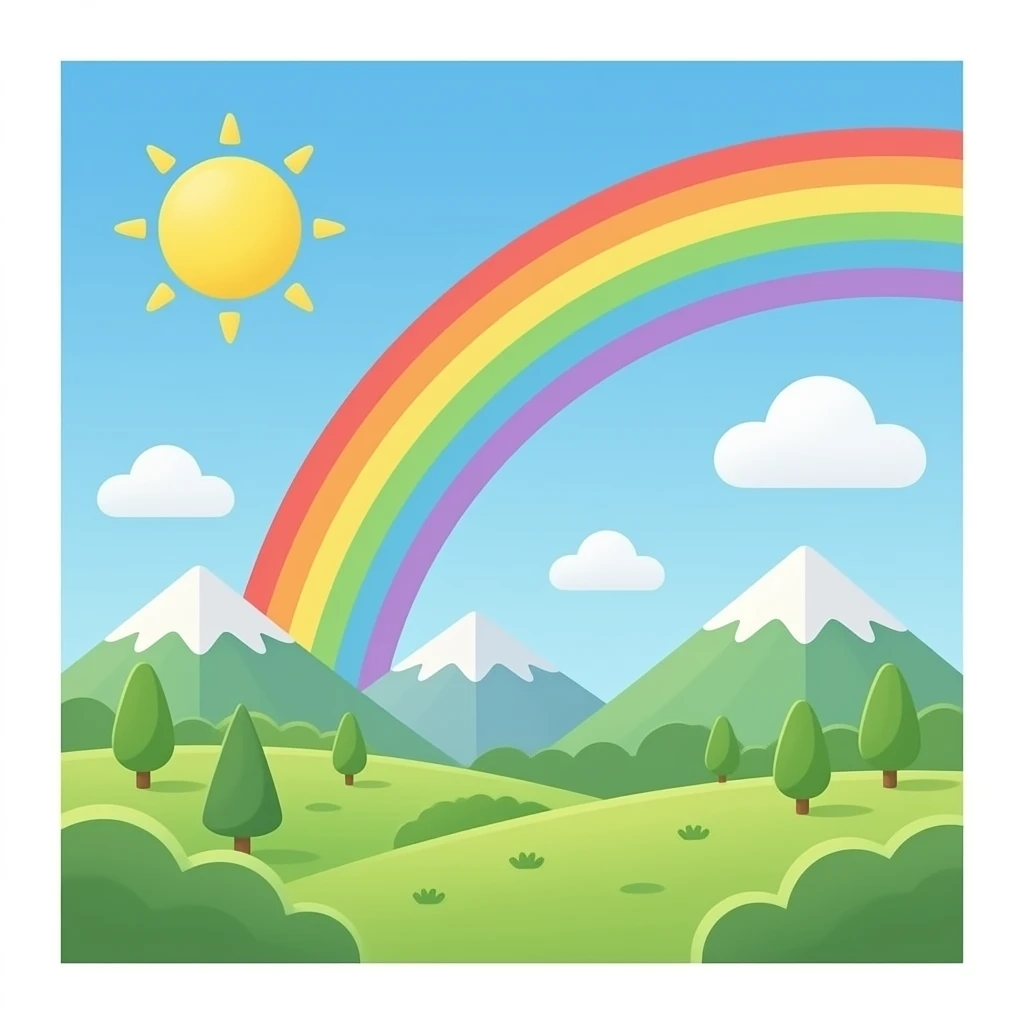 Pastel rainbow emoji