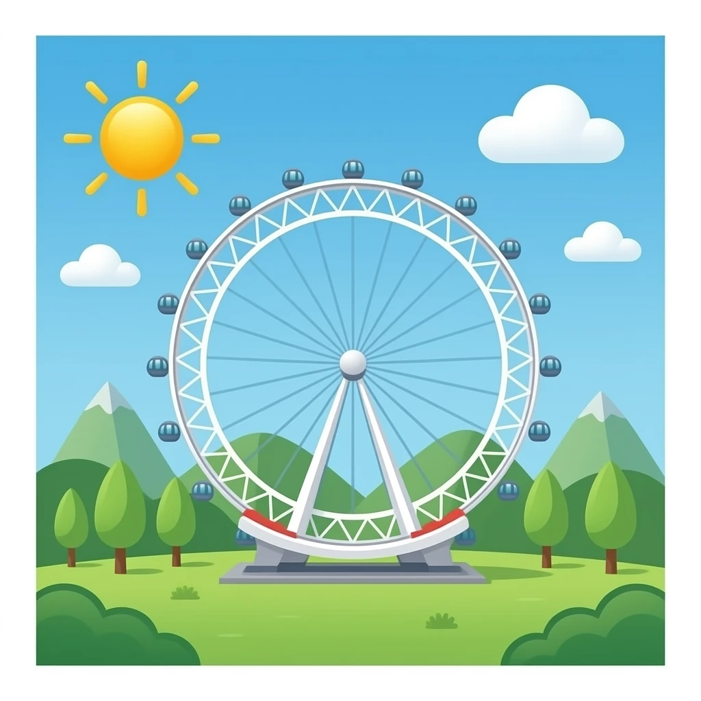 London Eye in elegant emoji emoji
