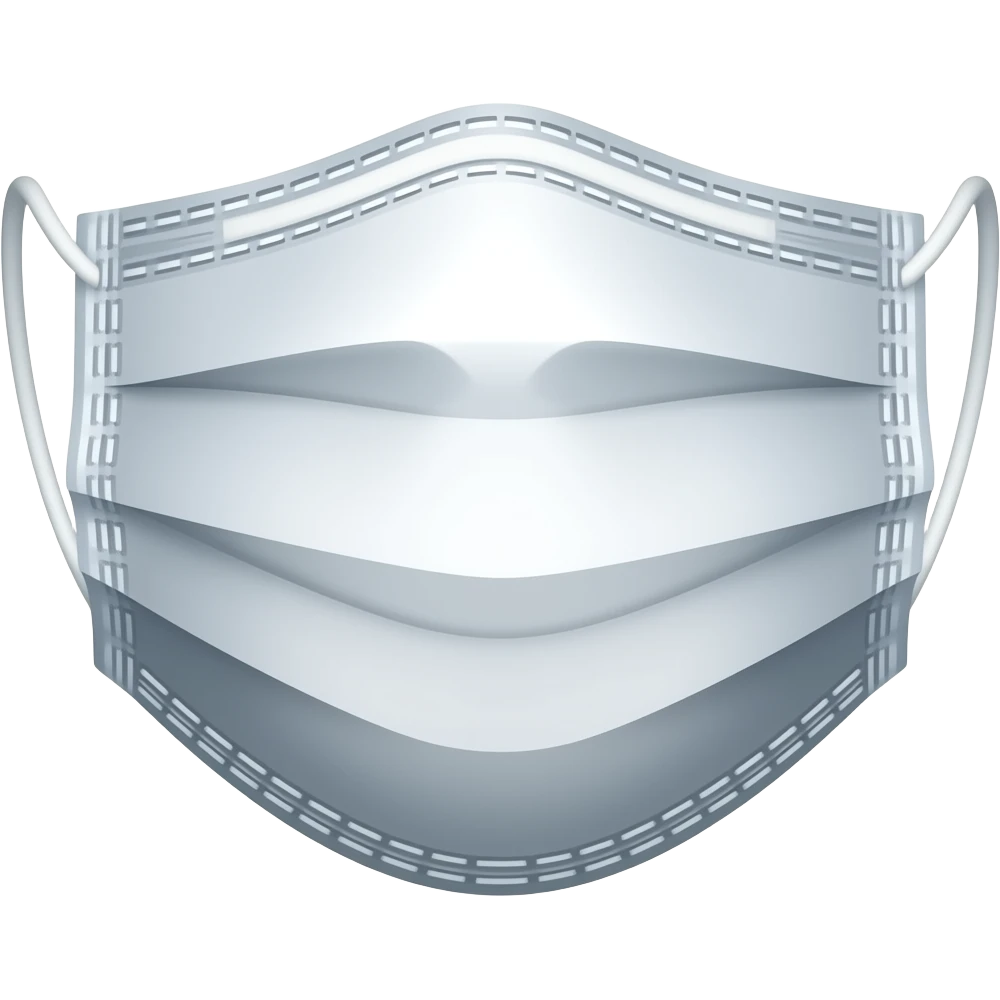 A white face mask emoji