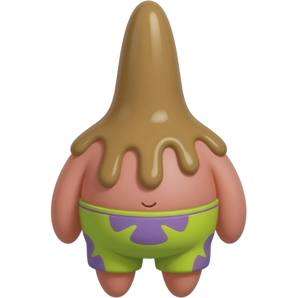 Patrick star it’s nutty butter on back (Sandy’s nutmare) emoji