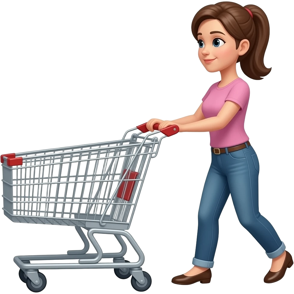 woman Pushing Trolley emoji