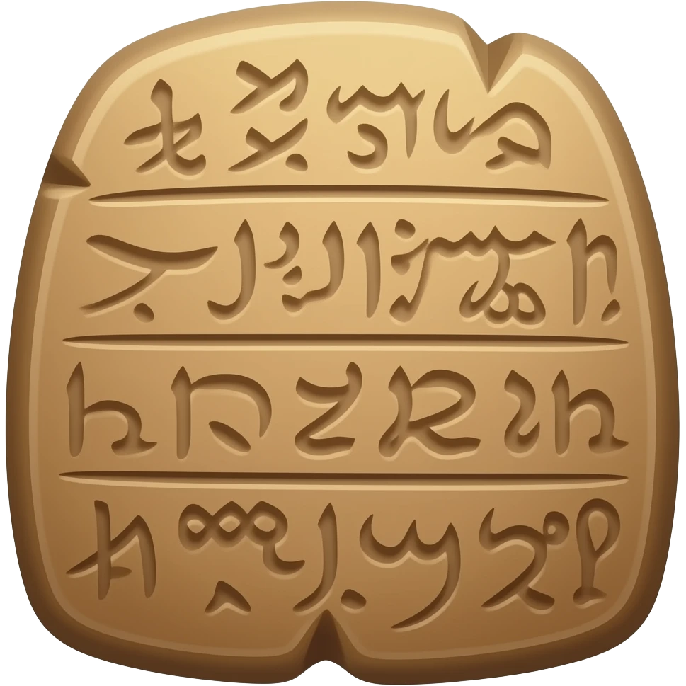 inscriptions on a clay tablet emoji